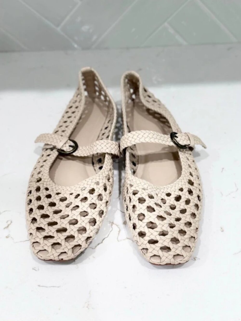 Cushionaire Weston woven Mary Jane ballet flats